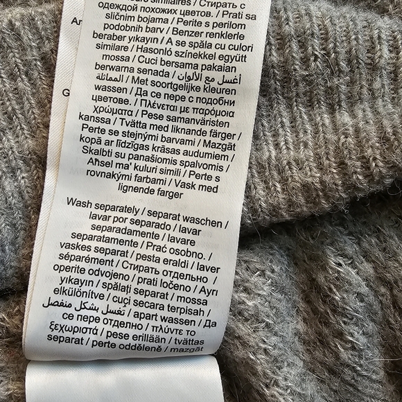 Vero Moda Alpaca Wool Blend Soft‎ Gray Crop Sweater Size L Large - Picture 11 of 12